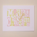 Full Merry Christmas Dove Print