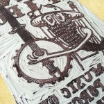 Play Music on the Porch Print Lino