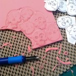Polkadot Skull Tea Towel - carving