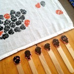 Polkadot Skull Tea Towel - stamp